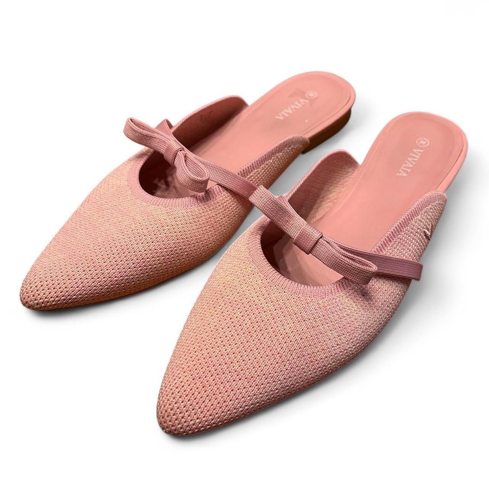 Pink Vivaia Elsie Pointed-toe mules